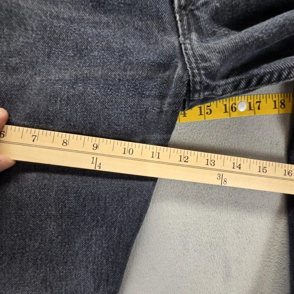 Levis 507 Jeans‎ Mens Black Dark Wash Straight Zip Fly Fits 32x32